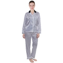 Cloudy Grey - Satin Long Sleeve Pyjamas Set by FashionLane