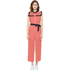 Living Coral - Women s Frill Top Jumpsuit by FashionLane