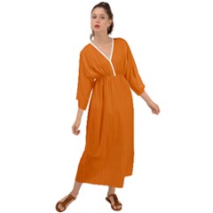 Carrot Orange - Grecian Style  Maxi Dress by FashionLane