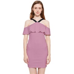 Cashmere Rose - Shoulder Frill Bodycon Summer Dress by FashionLane