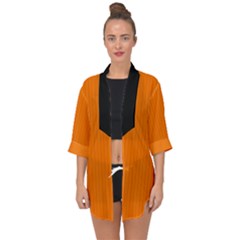 Turmeric Orange - Open Front Chiffon Kimono by FashionLane