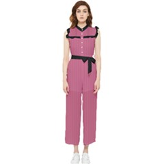 Tulip Pink - Women s Frill Top Jumpsuit by FashionLane