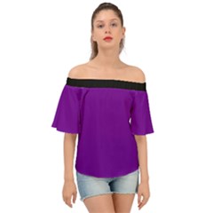 Violet Purple - Off Shoulder Short Sleeve Top by FashionLane