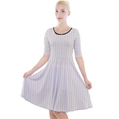 Alabaster - Quarter Sleeve A-line Dress by FashionLane