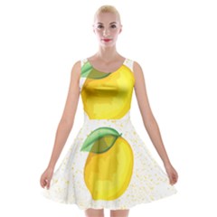 Illustration Sgraphic Lime Orange Velvet Skater Dress by HermanTelo