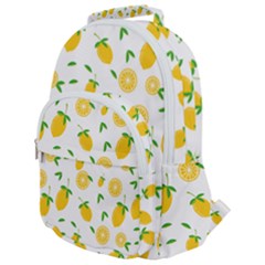 Illustrations Lemon Citrus Fruit Yellow Rounded Multi Pocket Backpack