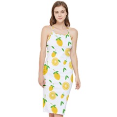 Illustrations Lemon Citrus Fruit Yellow Bodycon Cross Back Summer Dress