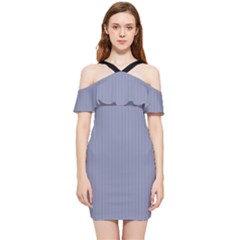 Cool Grey - Shoulder Frill Bodycon Summer Dress by FashionLane