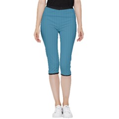 Blue Moon - Inside Out Lightweight Velour Capri Leggings  by FashionLane