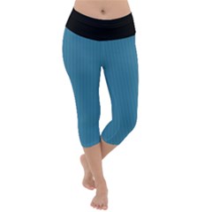 Blue Moon - Lightweight Velour Capri Yoga Leggings by FashionLane