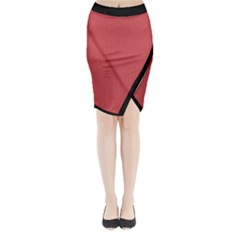 English Vermillion - Midi Wrap Pencil Skirt by FashionLane
