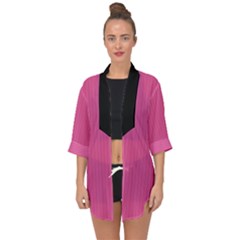 Just Pink - Open Front Chiffon Kimono by FashionLane