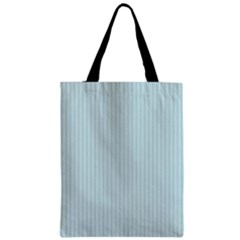 Pale Blue - Zipper Classic Tote Bag by FashionLane