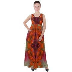 Landscape In A Colorful Structural Habitat Ornate Empire Waist Velour Maxi Dress by pepitasart
