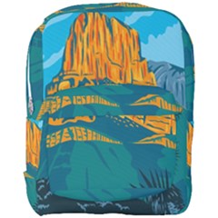 Guadalupe Mountains National Park With El Capitan Peak Texas United States Wpa Poster Art Color Full Print Backpack by retrovectors