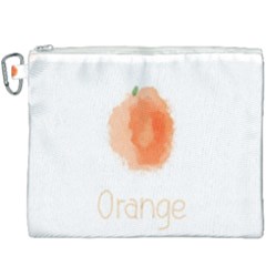 Orange Fruit Watercolor Painted Canvas Cosmetic Bag (xxxl)