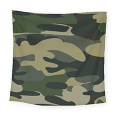 Green Military Camouflage Pattern Square Tapestry (large) by fashionpod