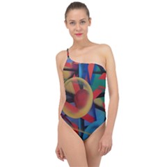 Kaleidoscope 2 Classic One Shoulder Swimsuit by WILLBIRDWELL