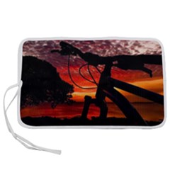 Mountain Bike Parked At Waterfront Park003 Pen Storage Case (s) by dflcprintsclothing