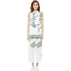 Palm Leaves Women s Frill Top Jumpsuit by goljakoff
