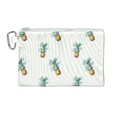 Tropical Pineapples Canvas Cosmetic Bag (large) by goljakoff
