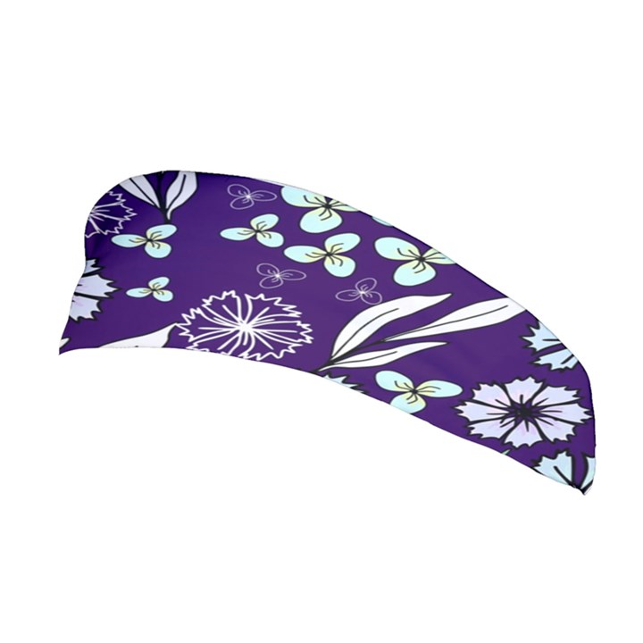 Floral blue pattern  Stretchable Headband