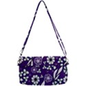 Floral blue pattern  Removable Strap Clutch Bag View2