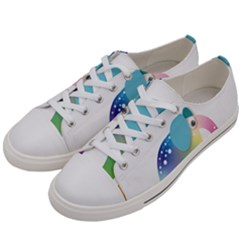 Illustrations Elephant Colorful Pachyderm Women s Low Top Canvas Sneakers