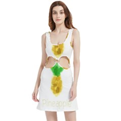 Pineapple Fruit Watercolor Painted Velvet Cutout Dress by Mariart