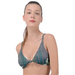 Cactus Plant Green Nature Cacti Knot Up Bikini Top by Mariart