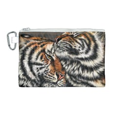 Two Tigers A3 Print Canvas Cosmetic Bag (large) by ArtByThree