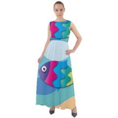 Illustrations Fish Sea Summer Colorful Rainbow Chiffon Mesh Boho Maxi Dress by HermanTelo