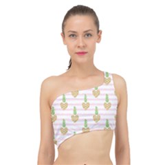 Heart Pineapple Spliced Up Bikini Top  by designsbymallika