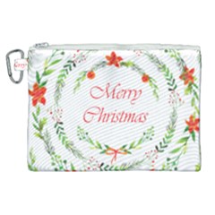 Merry Christmas Canvas Cosmetic Bag (xl) by designsbymallika