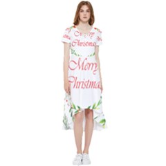 Merry Christmas High Low Boho Dress by designsbymallika