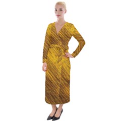 Golden Slumber 3 Velvet Maxi Wrap Dress by impacteesstreetweargold