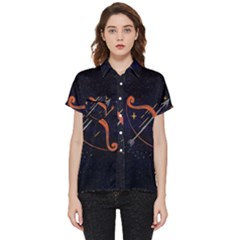 Zodiak Sagittarius Horoscope Sign Star Short Sleeve Pocket Shirt