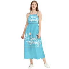 Background Good Morning Boho Sleeveless Summer Dress by Alisyart