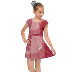 Online Woman Beauty Pink Kids  Cap Sleeve Dress