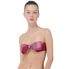 Online Woman Beauty Pink Classic Bandeau Bikini Top 