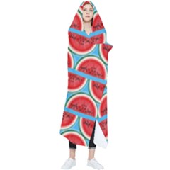 Illustrations Watermelon Texture Pattern Wearable Blanket
