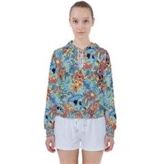 Butterfly And Flowers Women s Tie Up Sweat by goljakoff