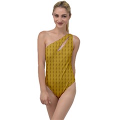 Knitted Pattern To One Side Swimsuit by goljakoff