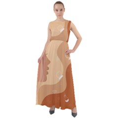 Online Woman Beauty Brown Chiffon Mesh Boho Maxi Dress by Mariart