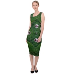One Island In A Safe Environment Of Eternity Green Sleeveless Pencil Dress by pepitasart