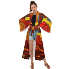 Dragon Metallizer Maxi Kimono by HermanTelo