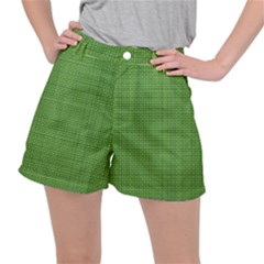 Green Knitting Ripstop Shorts by goljakoff