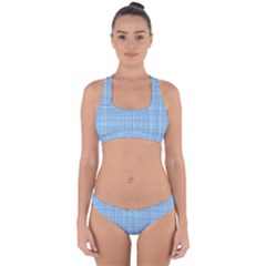 Blue Knitting Cross Back Hipster Bikini Set by goljakoff