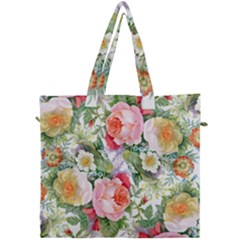 Vintage Flowers Canvas Travel Bag by goljakoff