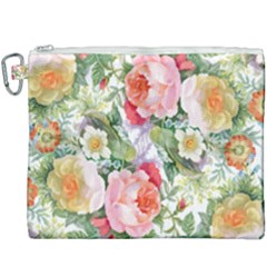 Vintage Flowers Canvas Cosmetic Bag (xxxl) by goljakoff